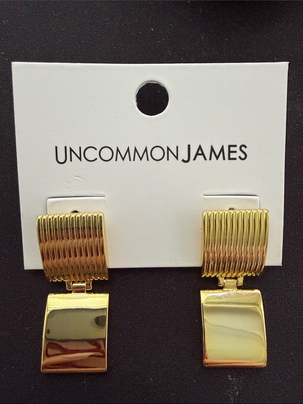 Uncommon James Gold Hudson earrings NWT and dust bag